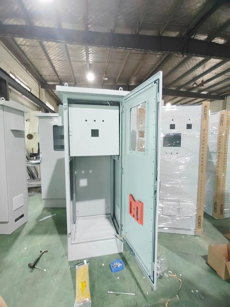 Custom telecom and control cabinets with viewing window and rack rails