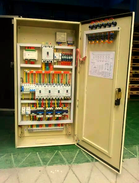 Custom electrical distribution panel with internal components